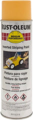 Rust-Oleum - 18 fl oz Yellow Striping Paint - 275' to 300' Coverage at 3" Wide, Solvent-Based Formula - Exact Tooling
