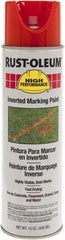 Rust-Oleum - 15 fl oz Orange Marking Paint - 300' to 350' Coverage at 1-1/2" Wide, Solvent-Based Formula - Exact Tooling