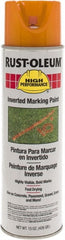 Rust-Oleum - 15 fl oz Orange Marking Paint - 300' to 350' Coverage at 1-1/2" Wide, Solvent-Based Formula - Exact Tooling