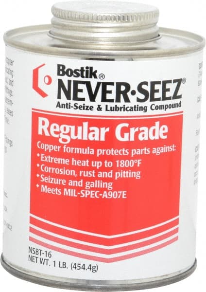 Bostik - 1 Lb Can Extreme Pressure Anti-Seize Lubricant - Copper, -297 to 1,800°F, Silver Gray, Water Resistant - Exact Tooling