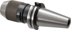Albrecht - CAT40, 1/32 to 1/2" Capacity, Steel Integral Shank Drill Chuck - Keyless, Taper Shank, 2" Sleeve Diam, 3-15/16" Open Length - Exact Tooling