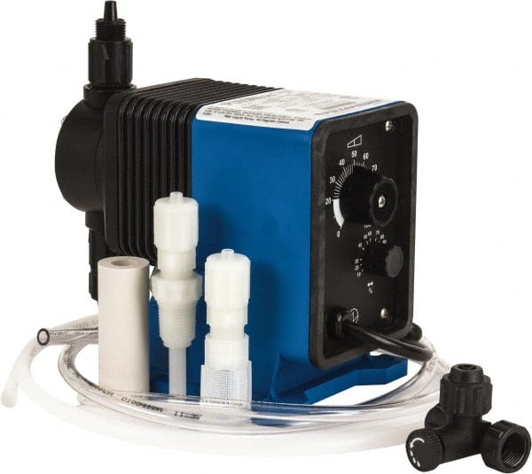 Pulsafeeder - 115 Volt, 150 psi, 0.5 GPH, Electronic Metering Pump - 9-1/2 Inch Long x 5 Inch Wide x 9.9 Inch High - Exact Tooling