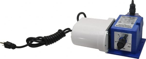 Pulsafeeder - 115 Volt, 100 psi, 1.25 GPH, Diaphragm Metering Pump - 7.3 Inch Long x 7.3 Inch Wide x 7-1/2 Inch High - Exact Tooling