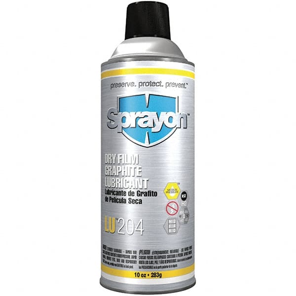 Sprayon - 10 oz Aerosol Dry Graphite Penetrant/Lubricant - Black, -40°F to 850°F, Food Grade - Exact Tooling