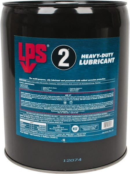 LPS - 5 Gal Pail Nondrying Film Lubricant - Clear Amber, Food Grade - Exact Tooling