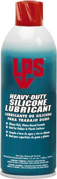 LPS - 16 oz Aerosol Dry Film/Silicone Penetrant/Lubricant - White, -40°F to 392°F, Food Grade - Exact Tooling