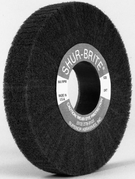 Superior Abrasives - 6" Diam 80 Grit Aluminum Oxide Unmounted Flap Wheel - 2" Hole, 1" Wide, Coated, Grade Medium, 3,400 Max RPM - Exact Tooling