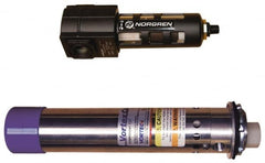 Vortec - 2,500 BTU per Hour, Vortex Enclosure Cooler without Thermostat - 1/2 Inch Diameter, 1/4 NPT Thread, 35 Cubic Ft. per min - Exact Tooling