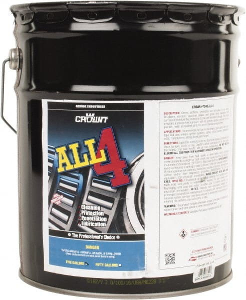Crown - 5 Gal Pail Penetrant/Lubricant - Light Amber, 40°F to 110°F - Exact Tooling