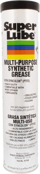 Synco Chemical - 400 g Cartridge Synthetic General Purpose Grease - Translucent White, Food Grade, 450°F Max Temp, NLGIG 2, - Exact Tooling
