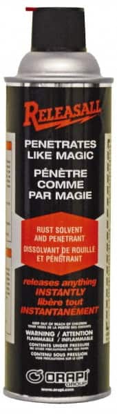 Releasall - 12 oz Rust Solvent/Penetrant - Comes in Aerosol - Exact Tooling