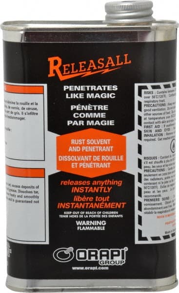 Releasall - 16 oz Rust Solvent/Penetrant - Comes in Can - Exact Tooling