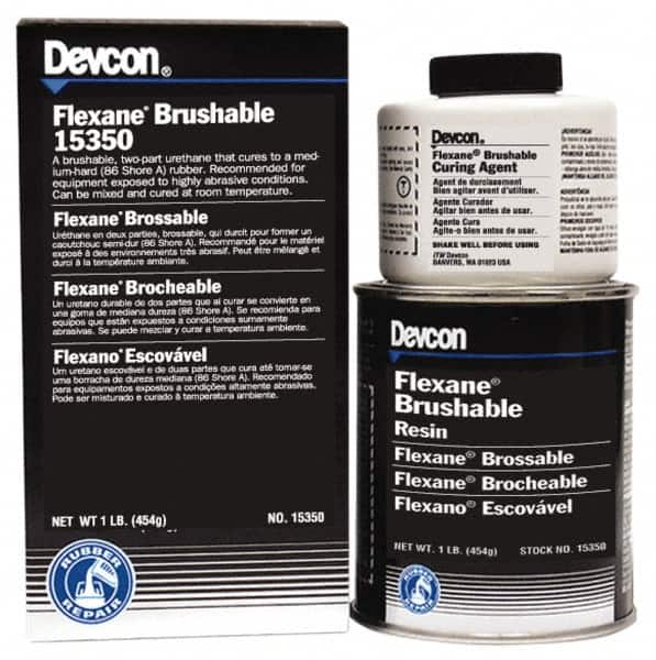 Devcon - 1 Lb Pail Two Part Urethane Adhesive - 45 min Working Time, 3,500 psi Shear Strength - Exact Tooling