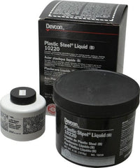 Devcon - 4 Lb Pail Two Part Epoxy - 45 min Working Time, Series Plastic Steel - Exact Tooling