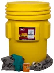 Brady SPC Sorbents - 75 Gal Capacity Universal Spill Kit - 95 Gal Overpack Container - Exact Tooling