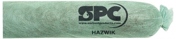 Brady SPC Sorbents - 12 Gal, 12' Long, 3" Diam, Polypropylene Sock - Chemical & Hazmat, Green - Exact Tooling