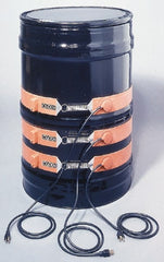 Value Collection - 4" Wide, 15 Gallon Wrap-Around Drum Heater with Thermostat - 120 Volt, 70°F to 425°F Thermostat Rating - Exact Tooling