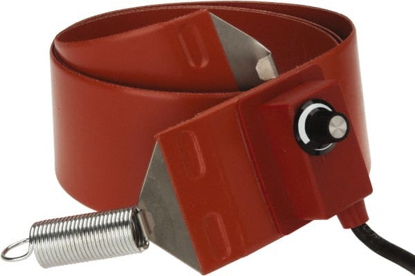 Value Collection - 3" Wide, 55 Gallon Wrap-Around Drum Heater with Thermostat - 240 Volt, 70°F to 425°F Thermostat Rating - Exact Tooling