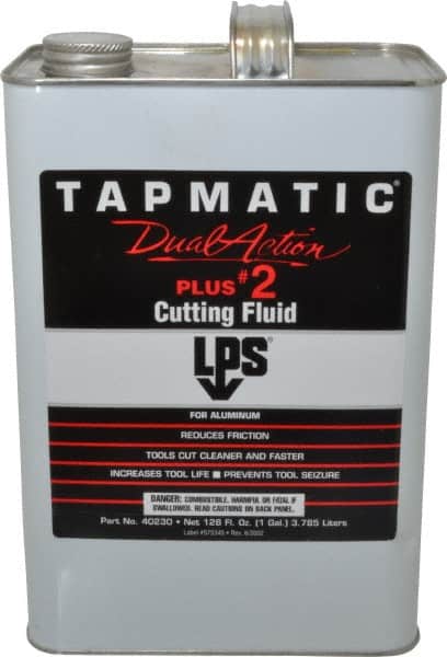 LPS - Tapmatic Plus #2, 1 Gal Bottle Cutting & Tapping Fluid - Synthetic, For Boring, Broaching, Drawing, Drilling, Engraving, Facing, Finishing, Grinding, Milling, Reaming, Sawing, Stamping, Tapping, Threading, Turning - Exact Tooling