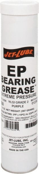 Jet-Lube - 14 oz Cartridge Extreme Pressure Grease - Purple, Extreme Pressure, 325°F Max Temp, NLGIG 2, - Exact Tooling