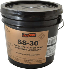 Jet-Lube - 10 Lb Pail High Temperature Anti-Seize Lubricant - Copper, -65 to 1,800°F, Copper Colored, Water Resistant - Exact Tooling