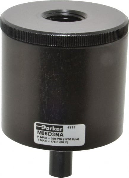 Parker - 1/2" Inlet, Drip Leg Condensate Drain - 1/8" NPT Outlet, 10 to 250 psi - Exact Tooling