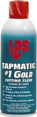 LPS - Tapmatic #1 Gold, 11 oz Aerosol Cutting & Tapping Fluid - Straight Oil, For Boring, Broaching, Drilling, Engraving, Facing, Milling, Reaming, Sawing, Tapping, Threading, Turning - Exact Tooling
