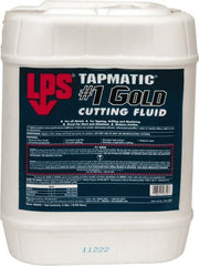 LPS - Tapmatic #1 Gold, 5 Gal Pail Cutting & Tapping Fluid - Straight Oil, For Boring, Broaching, Drilling, Engraving, Facing, Milling, Reaming, Sawing, Tapping, Threading, Turning - Exact Tooling