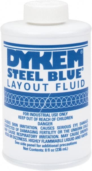 Dykem - Blue Layout Fluid - 8 Ounce Brush Top Can - Exact Tooling
