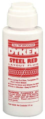 Dykem - Red Layout Fluid - 2 Ounce Felt Tip Applicator - Exact Tooling