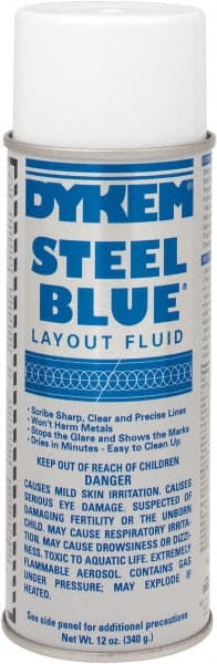 Dykem - Blue Layout Fluid - 12 Ounce Aerosol Can - Exact Tooling
