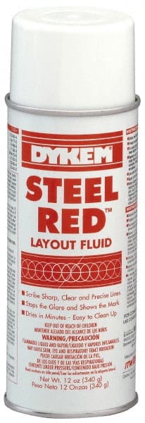 Dykem - Red Layout Fluid - 12 Ounce Aerosol Can - Exact Tooling