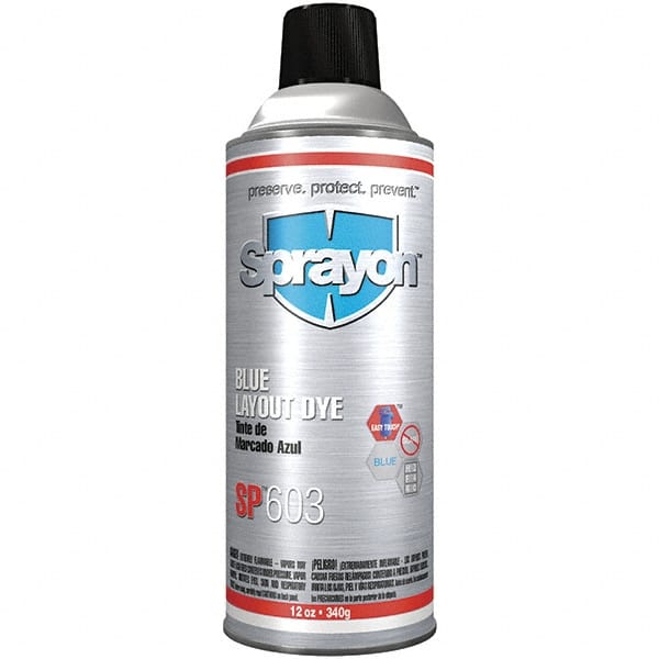 Sprayon - Blue Layout Fluid - 12 Ounce Aerosol Can - Exact Tooling