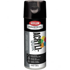 Krylon - Black, 12 oz Net Fill, Gloss, Lacquer Spray Paint - 15 to 20 Sq Ft per Can, 16 oz Container, Use on Cabinets, Color Coding Steel & Lumber, Conduits, Drums, Ducts, Furniture, Motors, Pipelines, Tools - Exact Tooling