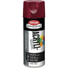 Krylon - Cherry Red, 12 oz Net Fill, Gloss, Lacquer Spray Paint - 15 to 20 Sq Ft per Can, 16 oz Container, Use on Cabinets, Color Coding Steel & Lumber, Conduits, Drums, Ducts, Furniture, Motors, Pipelines, Tools - Exact Tooling