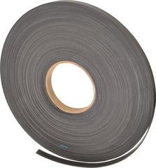Mag-Mate - 100' Long x 1/2" Wide x 1/16" Thick Flexible Magnetic Strip - 6 Lb Max Pull Force, 3 Linear Ft/Lb Magnetic Pull Force, Plain Back - Exact Tooling