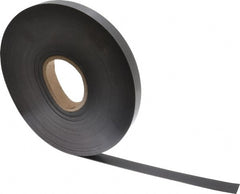 Mag-Mate - 100' Long x 1" Wide x 1/16" Thick Flexible Magnetic Strip - 12 Lb Max Pull Force, 6 Linear Ft/Lb Magnetic Pull Force, Plain Back - Exact Tooling