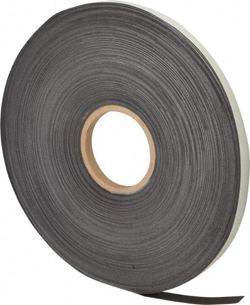 Mag-Mate - 200' Long x 1/2" Wide x 1/32" Thick Flexible Magnetic Strip - 4 Lb Max Pull Force, 2 Linear Ft/Lb Magnetic Pull Force, Adhesive Back - Exact Tooling