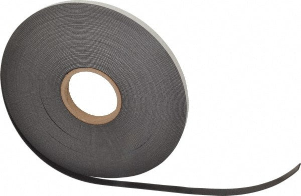 Mag-Mate - 100' Long x 1/2" Wide x 1/16" Thick Flexible Magnetic Strip - 6 Lb Max Pull Force, 3 Linear Ft/Lb Magnetic Pull Force, Adhesive Back - Exact Tooling