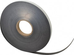 Mag-Mate - 100' Long x 3/4" Wide x 1/16" Thick Flexible Magnetic Strip - 10 Lb Max Pull Force, 5 Linear Ft/Lb Magnetic Pull Force, Adhesive Back - Exact Tooling
