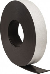 Mag-Mate - 100' Long x 3" Wide x 1/8" Thick Flexible Magnetic Strip - 48 Lb Max Pull Force, 56 Linear Ft/Lb Magnetic Pull Force, Adhesive Back - Exact Tooling