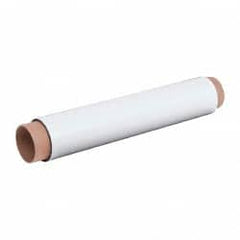 Mag-Mate - 10' Long x 24-3/8" Wide x 1/32" Thick Flexible Magnetic Sheet - 85 Lb Max Pull Force, 196 Linear Ft/Lb Magnetic Pull Force, Plain Back, White - Exact Tooling