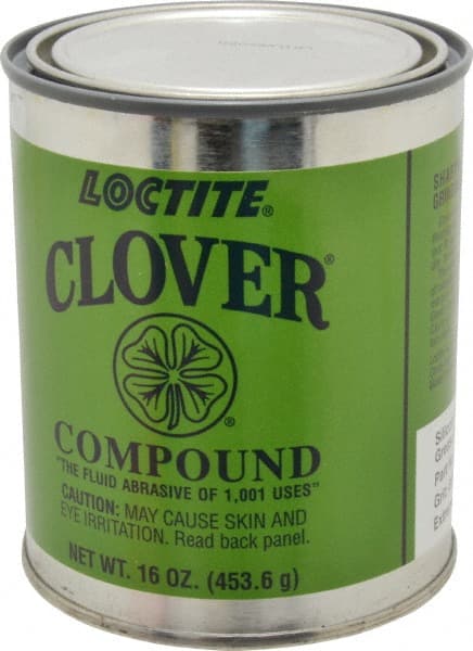 Loctite - 1 Lb Grease Compound - Compound Grade Super Fine, Grade 5A, 800 Grit, Black & Gray, Use on General Purpose - Exact Tooling