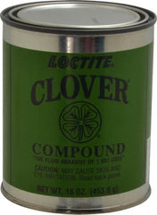Loctite - 1 Lb Grease Compound - Compound Grade Coarse, Grade G, 80 Grit, Black & Gray, Use on General Purpose - Exact Tooling
