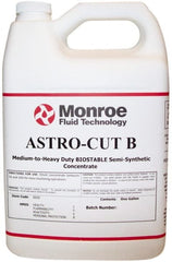 Monroe Fluid Technology - Astro-Cut B, 1 Gal Bottle Cutting & Grinding Fluid - Semisynthetic, For CNC Milling, Drilling, Tapping, Turning - Exact Tooling