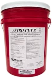 Monroe Fluid Technology - Astro-Cut B, 5 Gal Pail Cutting & Grinding Fluid - Semisynthetic, For CNC Milling, Drilling, Tapping, Turning - Exact Tooling