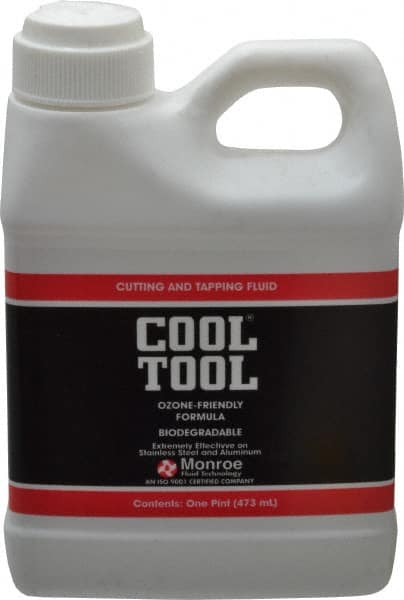 Monroe Fluid Technology - Cool Tool, 1 Pt Can Cutting & Tapping Fluid - Straight Oil, For Blanking, Boring, Broaching, Drilling, Hobbing, Milling, Reaming, Tapping, Turning - Exact Tooling