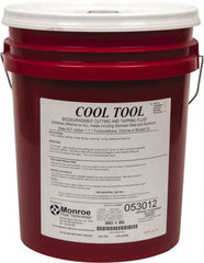 Monroe Fluid Technology - Cool Tool, 5 Gal Pail Cutting & Tapping Fluid - Straight Oil, For Blanking, Boring, Broaching, Drilling, Hobbing, Milling, Reaming, Tapping, Turning - Exact Tooling