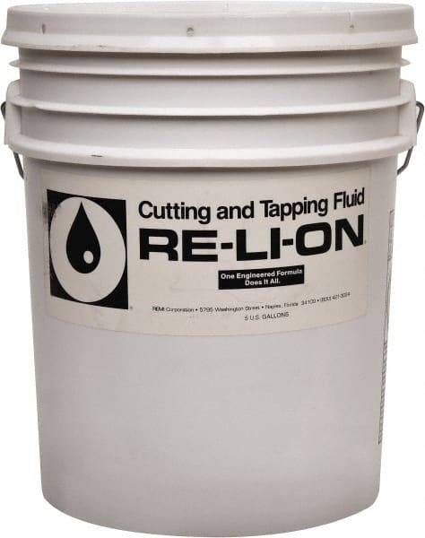 Made in USA - Re-Li-On, 5 Gal Pail Cutting & Tapping Fluid - Naphthenic Oil Based, For Machining, Turning - Exact Tooling