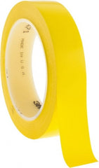 3M - Yellow Solid Color Vinyl Tape - 1" Wide x 108' Long x 5.2 mil Thick, General Traffic - Exact Tooling